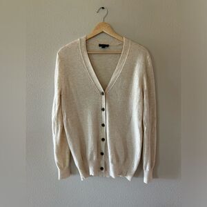 J Crew Brushed Wool Cashmere Button Front V Neck Cardigan Sweater Size M